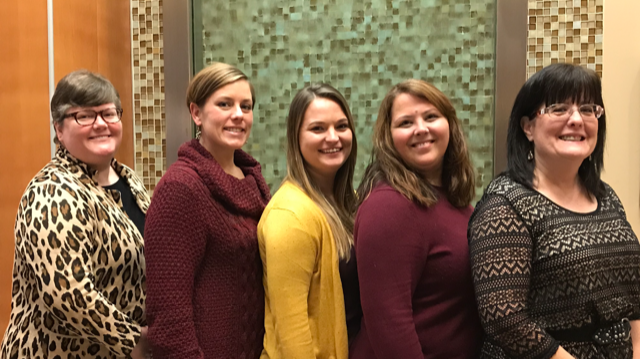 Members of the Green Bay Oncology team, including Jacqueline Heroux and Lori Schneider.